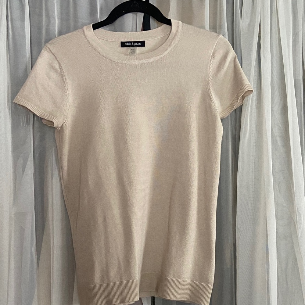 Cable & Gauge Cream Short Sleeve Tee